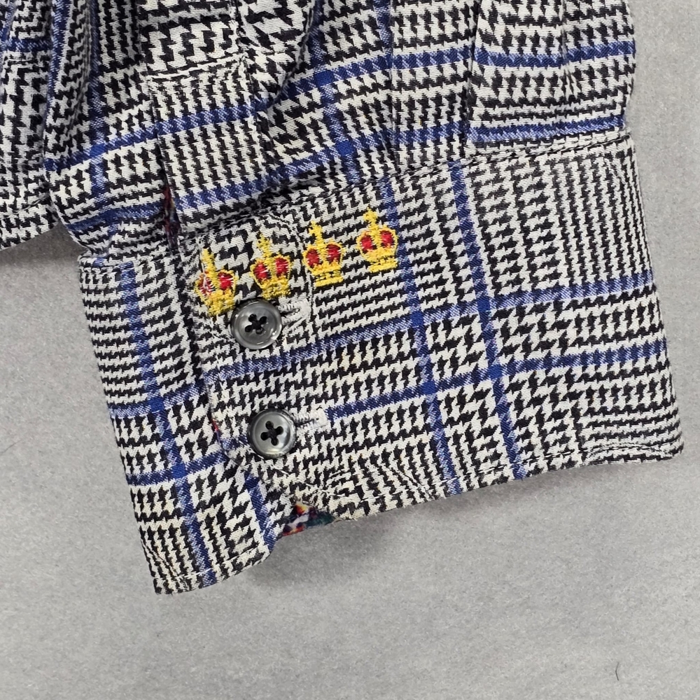 ROBERT GRAHAM Men's Dash Art Long Sleeve Button Up XXL 2XL Gray Blue - Picture 8 of 13